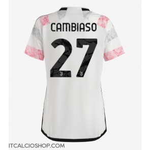 Juventus Andrea Cambiaso #27 Seconda Maglia Femmina 2023-24 Manica Corta